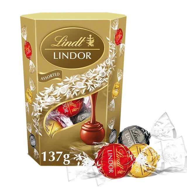 Lindt assorted chocolate truffles box 137g, UK version