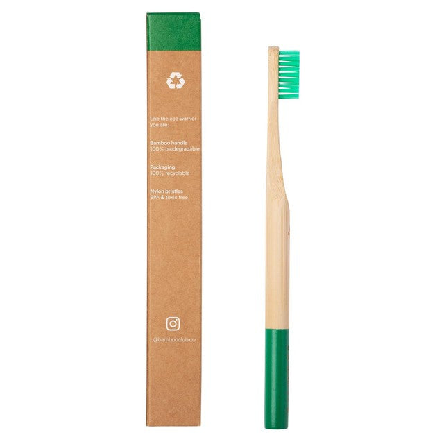 Bamboo Club Green Adult Toothbrush - British product