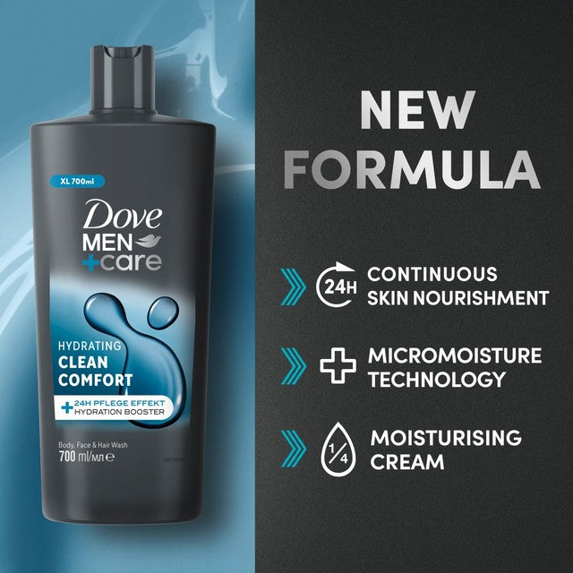 Dove Men+Care Clean Comfort shower gel 700ml - British product