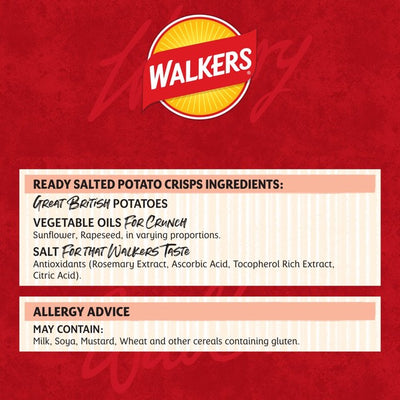Walkers Salted Kartoffelchips Multipack 6 Beutel