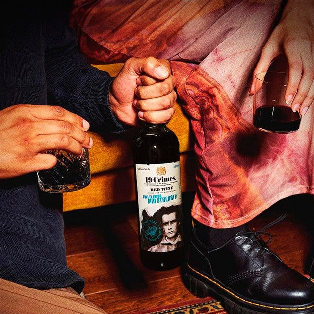 19 Crimes mid strength red wine blend 75cl - British product