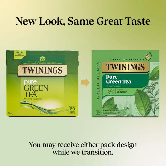 Twinings green tea bags 80 per pack (British brand)