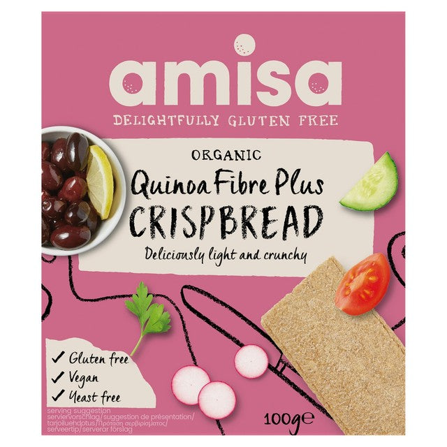 Amisa Quinoa Fibre Plus Crispbread 100g - British product