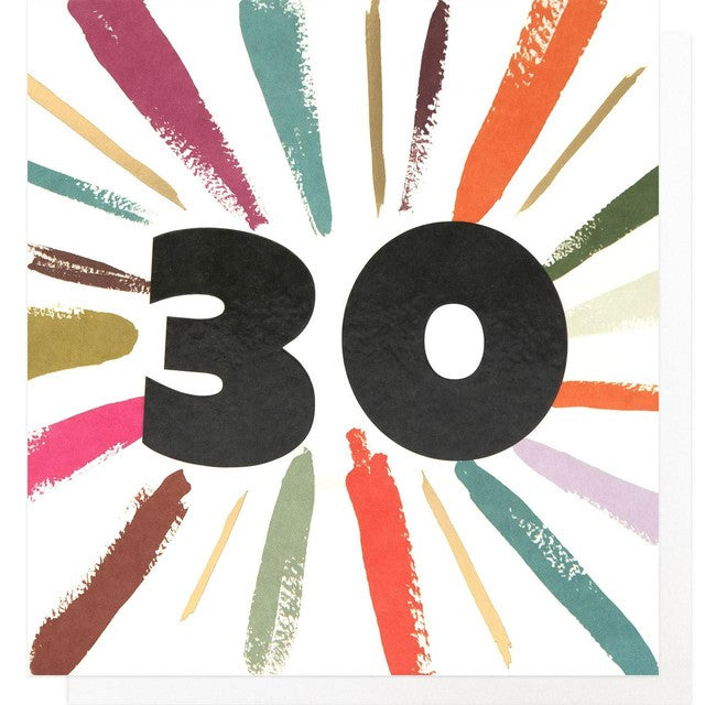 Caroline Gardner Birthday Card Age 30 14.5 x 14cm - British product