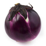 Natoora Italian Round Aubergine, imported from the UK
