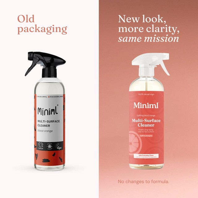 Miniml Multi-Surface Cleaner Blood Orange 750ml, imported from the UK