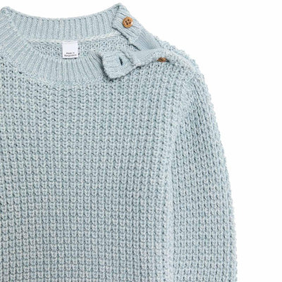 Pull M&S Garçon 100% Coton Maille Ouverte Bleu Vêtements Garçon 6-9 Mois