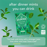 Pukka Three Mint Tea with Peppermint herbal tea bags 20 pack, imported from the UK