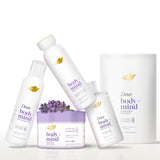 Dove Body and Mind French Lavender and Oat Milk body wash, imported from the UK