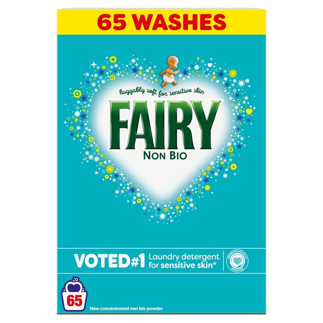 Fairy non bio washing powder for sensitive skin 65 washes - British product