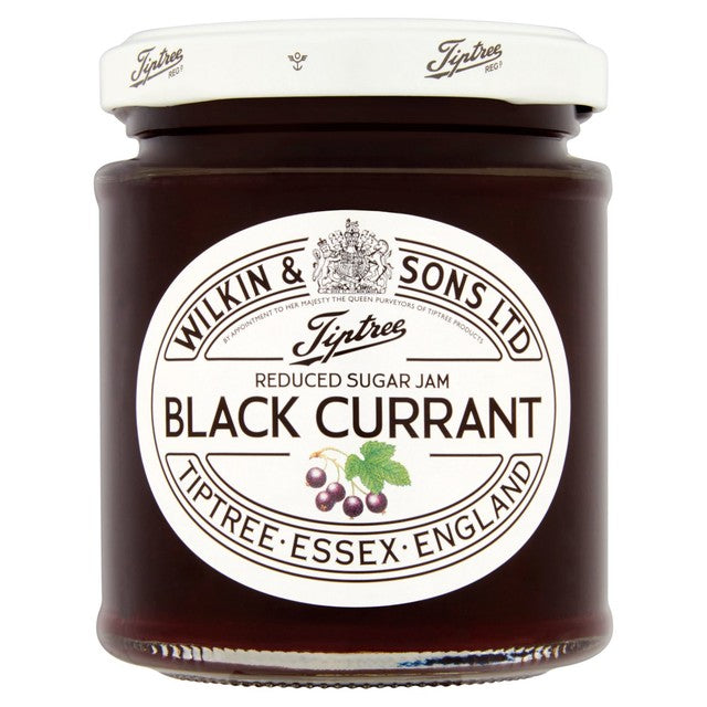 Tiptree blackcurrant reduced sugar jam 200g (British brand)