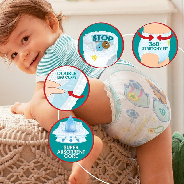 Pampers Baby-Dry nappy pants size 5 jumbo pack, imported from the UK