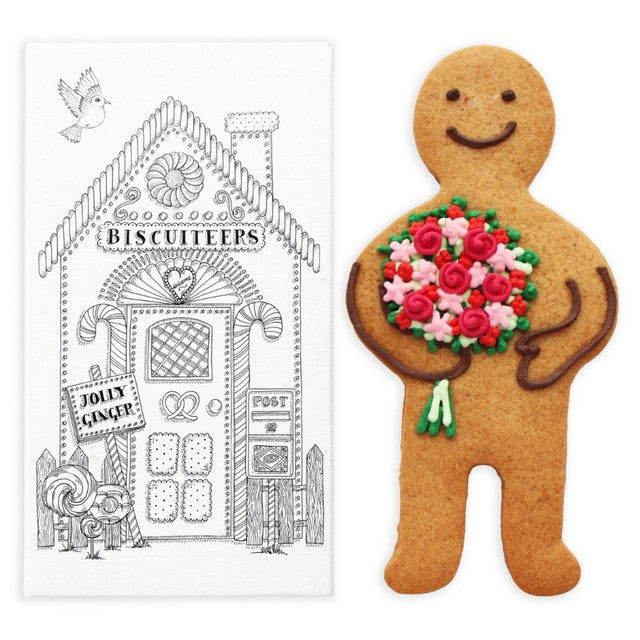 Biscuiteers hand-iced bouquet jolly ginger biscuit 15g - British product