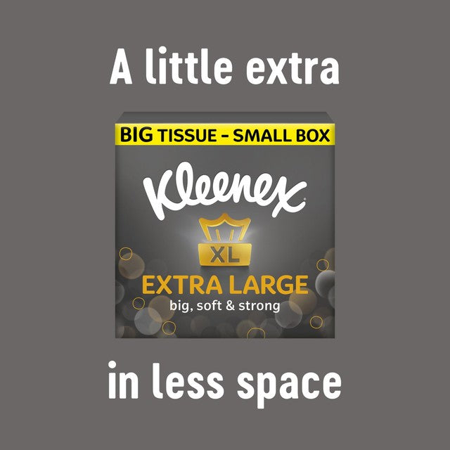 Kleenex extra large tissues compact twin pack 44 sheets per box, UK version