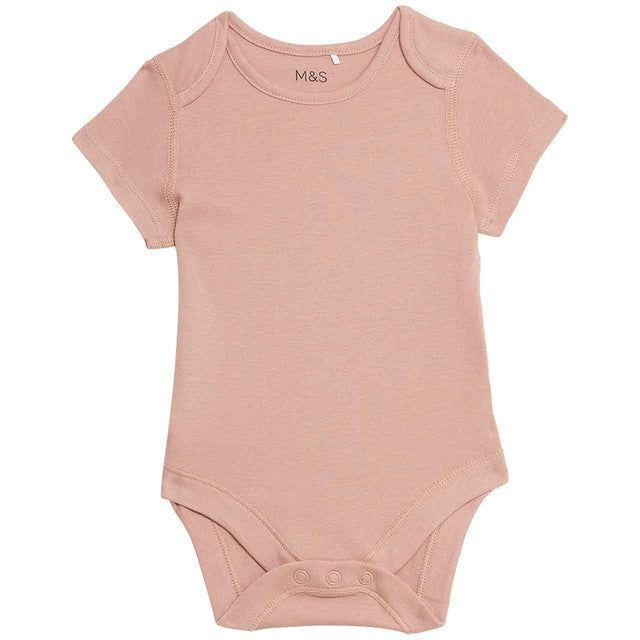 M&S pure cotton bodysuits pink 18-24 months, imported from the UK