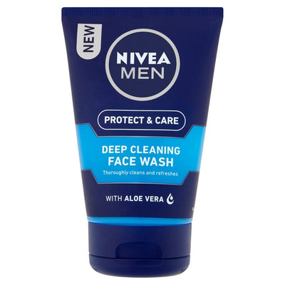 M&S NIVEA MEN Protect & Care Deep Cleaning Face Wash Men's Face Wash 100ml- Buy online at McGrocer