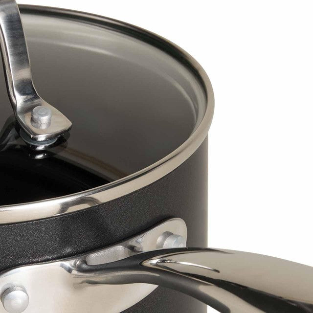 M&S non-stick saucepan 16cm black, imported from the UK