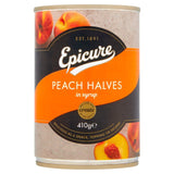 Epicure peach halves in syrup 410g - British product