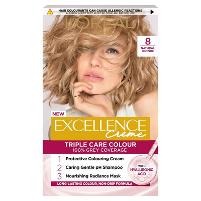 M&S L'Oreal Excellence Natural Blonde 8 Permanent Hair Dye- Kjøp online hos McGrocer