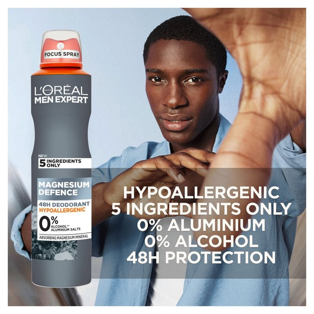 L'Oreal Men Expert Magnesium Defence deodorant spray 250ml, UK version