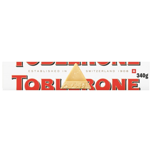 Toblerone white chocolate with honey and almond nougat 340g (British brand)