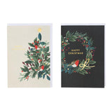 Sainsburys Home Luxury Traditional Robin  Wreath 10pk