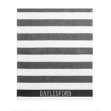 Daylesford blue and white striped cotton tea towel - British product