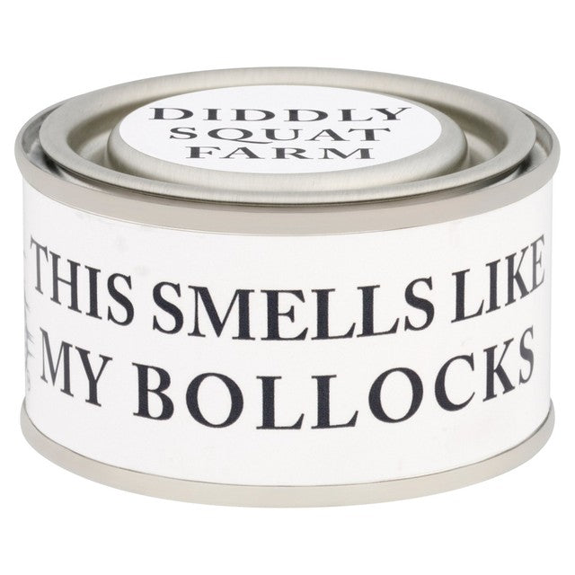 Diddly Squat Farm bollocks candle, UK version