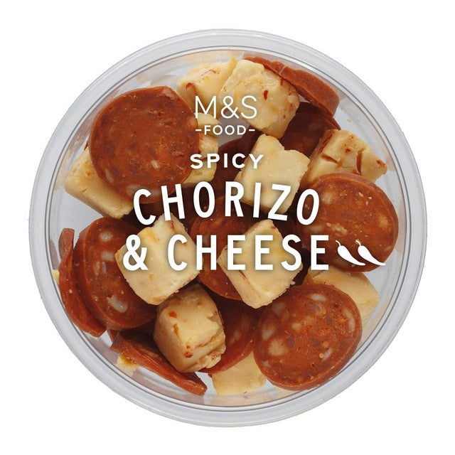 M&S Spicy Chorizo & Cheese Snack Pot 120g, imported from the UK