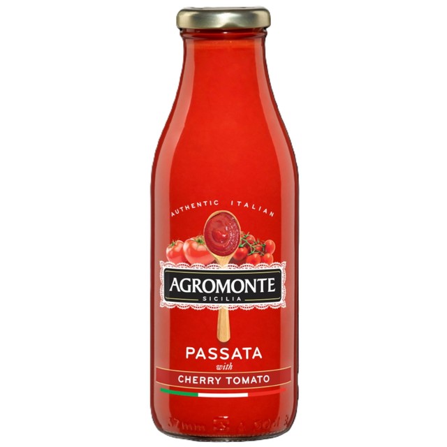 Agromonte cherry tomato passata 520g glass bottle - British product