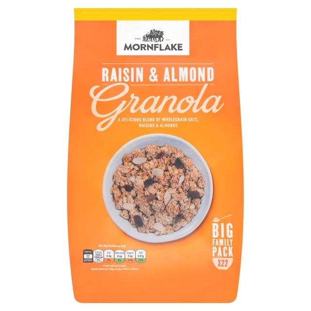 Mornflake raisin and almond granola 1kg, imported from the UK