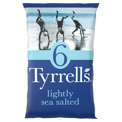Tyrrells Lightly Sea Salted Crisps 6x25g