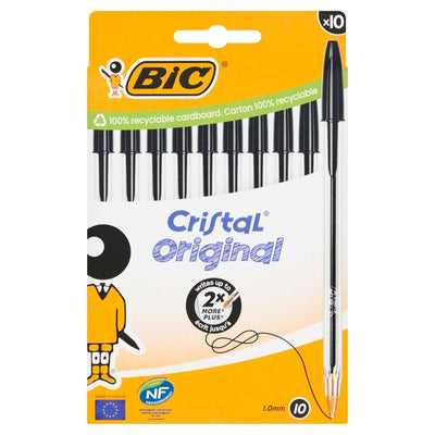 M&S BIC Cristal Original Blyantpenner Svart Eske med 10 - Kjøp online hos McGrocer