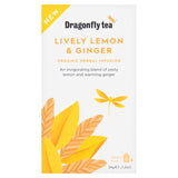 Dragonfly Tea Lemon & Ginger herbal tea bags 20 per pack - British product