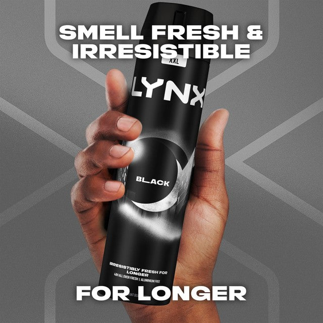 Lynx Black deodorant body spray 250ml, UK version
