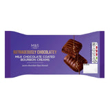 M&S milk chocolate coated bourbon cream biscuits 191g, imported from the UK