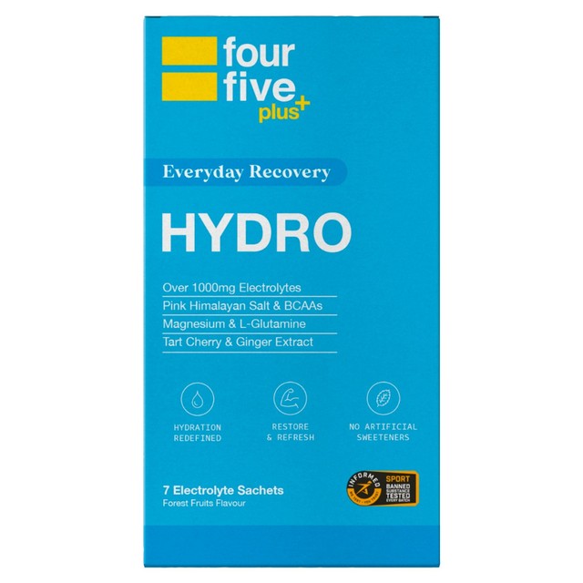 FourFive Electrolyte Hydration Sachets Natural Forest Fruits Flavour 7 Sachets - British product