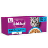 Whiskas wet cat food pouches fish favourites in jelly 80 x 85g (British brand)