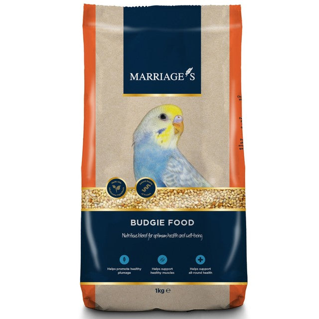 Marriages budgie seed mix 1kg, imported from the UK