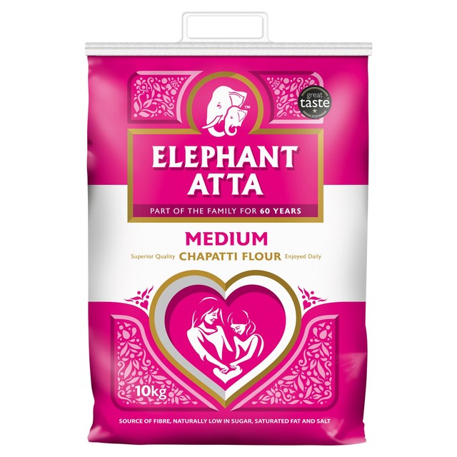 Elephant Atta Medium Chapatti Flour 10kg - British product