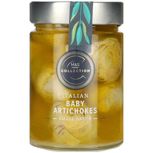 M&S Italian baby artichokes in extra virgin olive oil 300g, imported from the UK