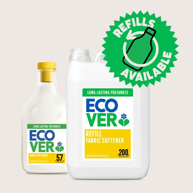 Ecover fabric softener Gardenia & Vanilla 57 washes, imported from the UK