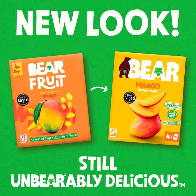 Bear gently baked dried mango multipack, UK version