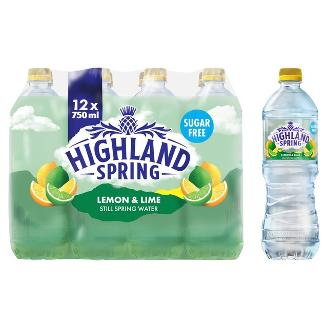 Highland Spring lemon lime flavoured still water (British brand)