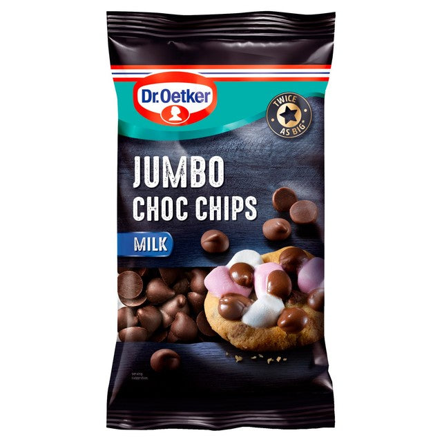 Dr Oetker jumbo milk chocolate chips 125g - British product
