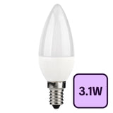 TCP LED candle bulb 250 lumens E14 warm white, UK version