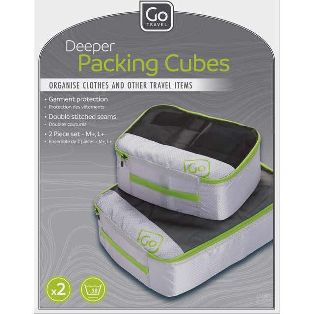 Go Travel deeper packing cubes 2 pack, UK version