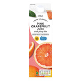 M&S pink grapefruit juice with juicy bits 1L, imported from the UK