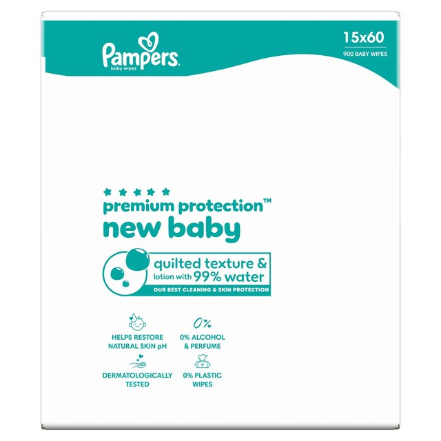 Pampers New Baby wipes 15 pack (British brand)