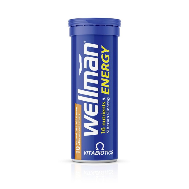 Vitabiotics Wellman Orange energy effervescent tablets 10 tablets (British brand)